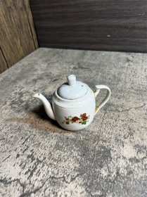 80年代，贴花小茶壶，磕