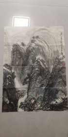 当代著名彩墨山水名家（李长田）1994年山水作品