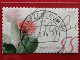 德国邮票 2003年 问候 玫瑰花 1全信销