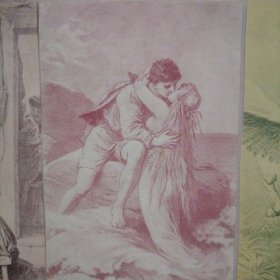 歌德诗集画片…杼情插曲，北海，还乡曲，哈尔茨游记插曲（共四张老旧画片）