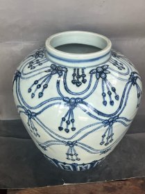 青花大罐子璎珞纹