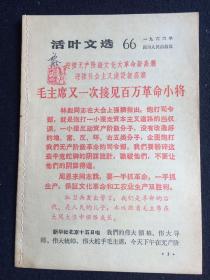 活叶文选66毛主席又一次接见百万革命小将