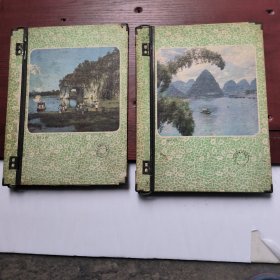 老夹板 (桂林山水风景)2个 合售