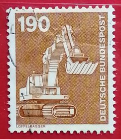 联邦德国邮票 西德 1975-1982年 工业 科技 技术 电铲挖掘机 23-18 信销