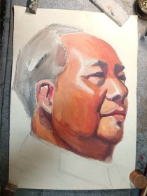 著名红色画家 胡蛮 62年水彩或水粉画 ，尺寸54*38，品如图。