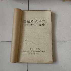 藏缅语族语言比较词汇大纲【1964】