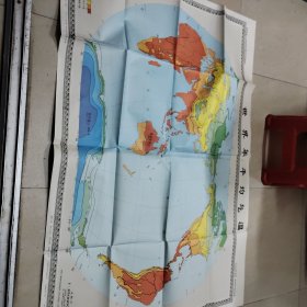 地理教学地图挂图，世界年平均气温