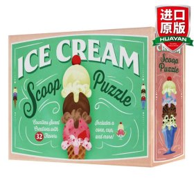 英文原版 Ice Cream Scoop Puzzle 拼图游戏：制作32个口味冰淇淋 英文版 进口英语原版书籍