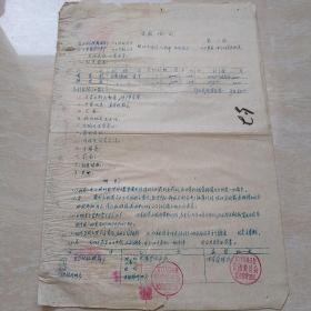 50年代，杏核合同，河北怀来县，官厅供销部。（8-10）（生日票据，合同协议类票据）