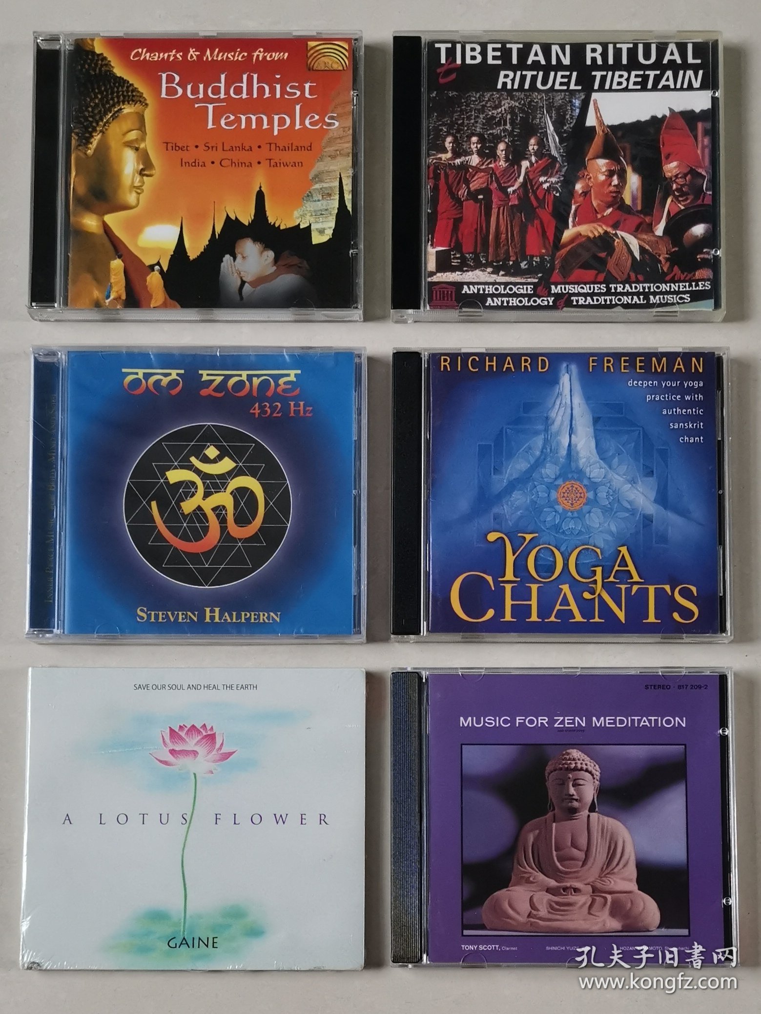 宗教冥想疗愈/新世纪轻音乐CD 中国 西藏 台湾 斯里兰卡 泰国 印度 日本 欧美多国 等国家地区 宗教音乐 瑜伽音乐 疗愈音乐 冥想音乐 民族融合新世纪 民族氛围电音 古典音乐 影视原声等 世界佛教寺院诵咏与音乐集（中国 西藏 台湾 斯里兰卡 泰国 印度等多个国家地区，部分人声，部分器乐，如中国古琴、西藏三弦等） 自藏品议价出