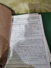70年代，惠州市土产公司，违纪处理表。