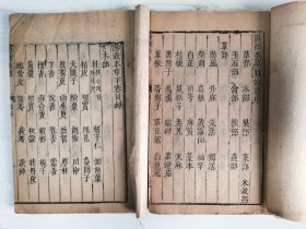 汤液本草 〔明〕 王好古 集 〔明〕吴中珩 校，三卷，三册全现存中下两卷，木刻，线装，竹纸，明刻明印。 著录：《中国古籍善本总目》子部医家类第839页。 本书为金元时期中医药物学理论著作。首刊王好古序言。上卷为总论，卷中、下卷载列药物238味。