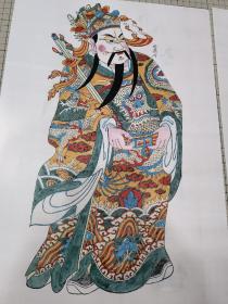 木版年画 上朝秦琼敬德  （A3，29.7*42）cm 一对 （木版年画复制品，铜版纸）请看清再下单。