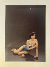 橘子汽水女郎照片一张，广告原版照片