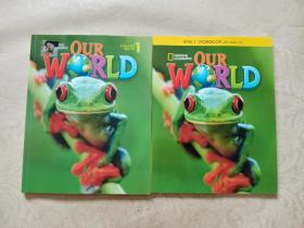 national geographic our world student book 1+LEVE1 WORKBOOK with audio 两本合售附光盘