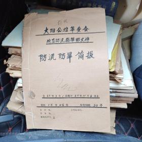 山西省晋城县大阳公社革委会 防旱防汛简报（1965）