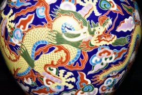 清代乾隆珐琅彩鎏金龙纹盖罐 古玩古董古瓷器老货收藏