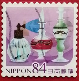 日本邮票 2020年 快乐的问候 珠光宝气 梳妆台 香水 84丹 2-2 信销 樱花目录G262