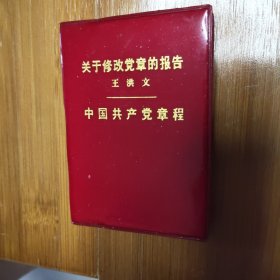 关于修改党章的报告  王洪文  中国共产党章程