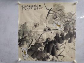 纯手绘：熊秋田老师花鸟画一幅（四尺斗方）