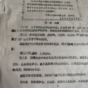 中华人民共和国妇女权益保障法一份