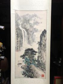 文英老师精品山水立轴