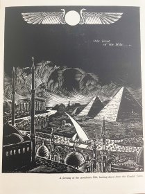 1934年《沙漠腹地历险记：从开罗到锡瓦绿洲的武装行军》全本套色木刻插图 增附有大量黑白照片和地图 大对开本