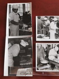 1989年菜篮子办公室举办的厨师烹饪大赛老照片四种（210620）