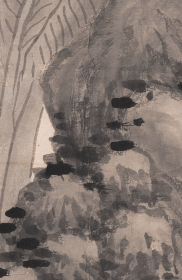 沈周蕉石图 轴。纸本大小57*135厘米。宣纸艺术微喷复制。175元包邮