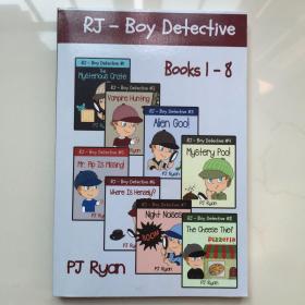 RJ - Boy Detective Books 1-8: Fun Short Story Mysteries for Children Ages 9-12 RJ - 男孩侦探书籍 1-8：适合 9-12 岁儿童的有趣短篇故事奥秘