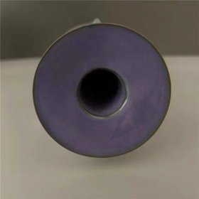 官窑铁胎紫釉盘口花瓶