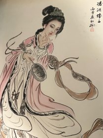 陈红梅 精品人物136*69cm 已装卷轴（手工裱）包真迹 简介：1960年生，中央美术学院中国画学院毕业。师从李洋，田黎明,唐勇力，王晓辉，毕建勋，史国良等名家；现为山东省美术家协会会员、中国书画家协会会员，中国艺术书画家协会理事，中国艺术家杂志社特聘画家 包真迹