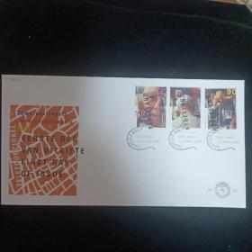 F1928外国信封 荷兰邮票1994年关爱老年人电话问候 首日封 一封3全
