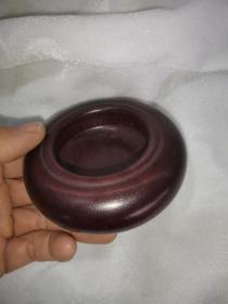 仿牛角笔洗把玩件 牛角手把件小笔洗