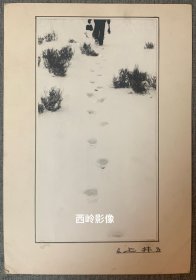 天津大港石油报社记者张颂1980年代摄影作品：《上井》，背题摄影信息。