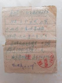 1960年洪湖县洪星管理区接生站婴儿出生单（棉已供应）