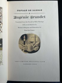 欧也妮·葛朗台EUGÉNIE GRANDET—- LEC限量俱乐部品相佳带函套-数十幅彩色插图手工上色-插图艺术家Rene Sussan 签名