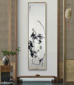 760. 知名画家“白石门下”李建成，大写意花鸟——《双栖图》，本商品不带框。