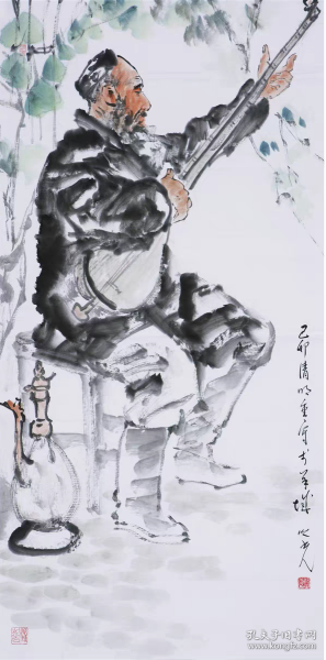 杨之光字画国画手绘四尺竖幅人物画02买家自鉴