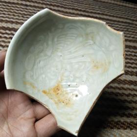 南宋影青茶碗标本瓷片j68