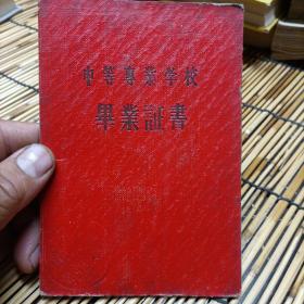 中等专业学校毕业证书（1957年）黑龙江省哈尔滨第一卫生学校 包邮