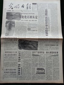光明日报，1995年5月21日京九铁路北段铺通；《中国利用外资基础知识》出版，其它详情见图，对开四版。