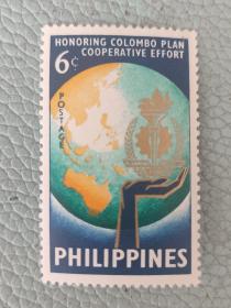 菲律宾邮票 手 地图
