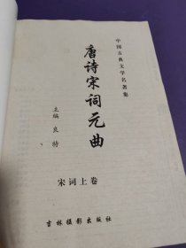 中国古典文学名著集 唐诗宋词元曲(4册合售)
