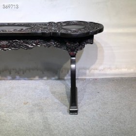 珍藏小叶紫檀高浮雕荷花条案