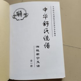 中华舒氏统谱：湘桂新宁支谱（舒氏族谱）【全一册】