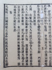 【古籍托裱页】宝文堂见心集.慰友丧祖.慰友丧祖母……清木刻古籍一页. 传统手工托裱.尺寸约23.4x20.5cm（不含托裱纸）.明.清.民国.古旧文本.自然老破旧.请书友看好图片再拍. 不议价.不议价.不议价.多件一起提交自动合并邮资.