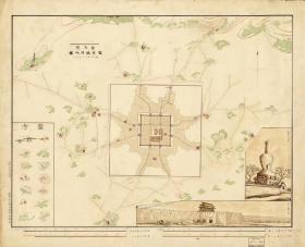 0572-1古地图1882 奉天府盛京城内外图册  奉天府盛京城内外图。纸本大小48.86*60.27厘米。宣纸艺术微喷复制。100元非偏远包邮