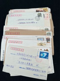 实寄封50封《中国集邮报》东方杯大奖赛组收 贴四川民居邮票，云南民居、1990年北京第11届亚洲运动会、宁夏民居、中日邦交正常化20周年、毛泽东同志诞辰100周年等邮票