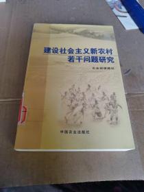 建设社会主义新农村若干问题研究